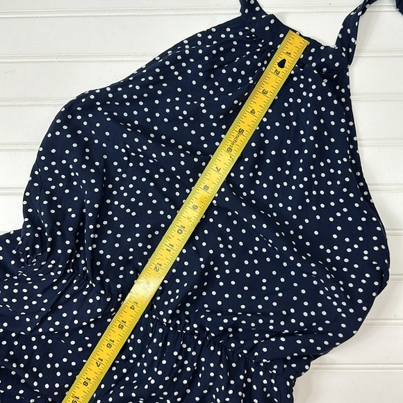 Pretty Garden navy polkadot halter sundress M - Picture 7 of 10